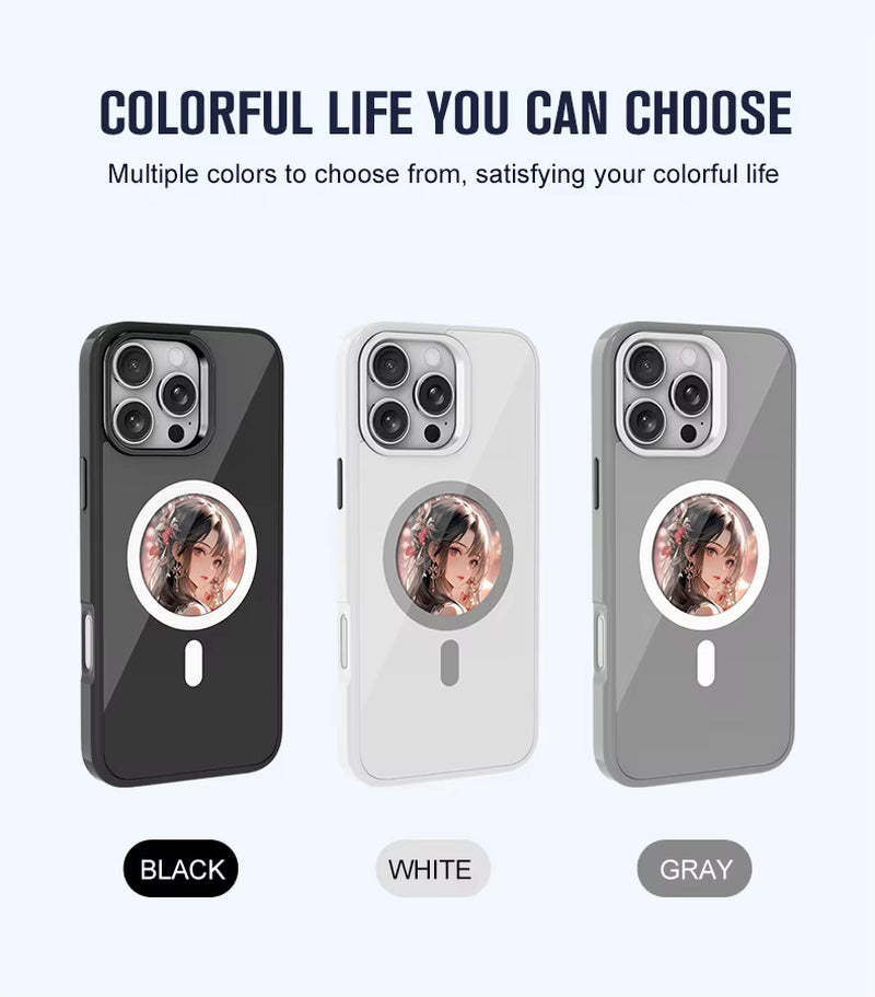 Magnetic NFC Ink Smart Phone Case for Iphone 16 15 14 Pro Max DIY Picture Ink Phone Case Screen Phone Cover Four Colors Image