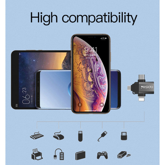 YESIDO 3 IN 1 OTG USB 2.0 SUPER FAST DATA TRANSMISSION