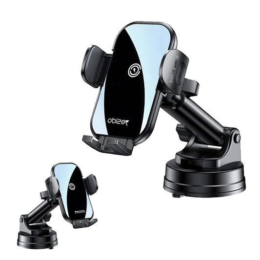 wireless phone holder for car, 2 in 1, 360 rotating suction cup air vent phone holder for all mobile phones (4-7inch) black