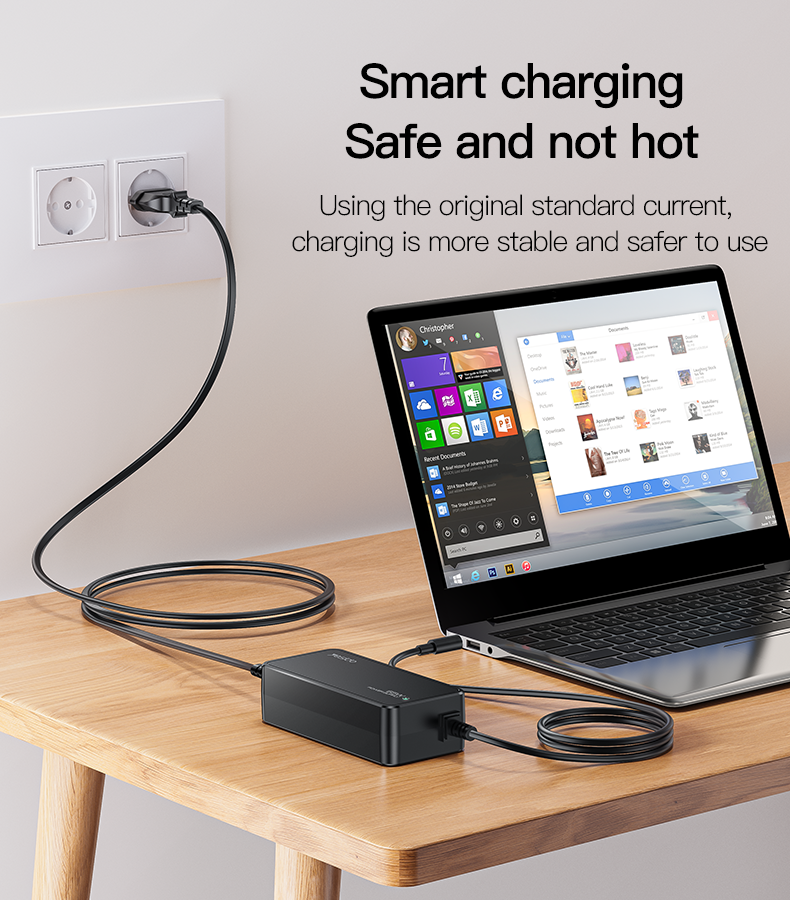 CG11K 1.5M Length 65W Smart Charging 15 IN 1 Multi-function Laptop Charger UK European Power Adapter