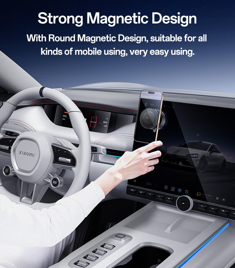 Yesido C227 Magnetic Car Phone Holder, 360° Rotating Dashboard Mount, 16N Strong Magnet, Universal Compatibility, Black