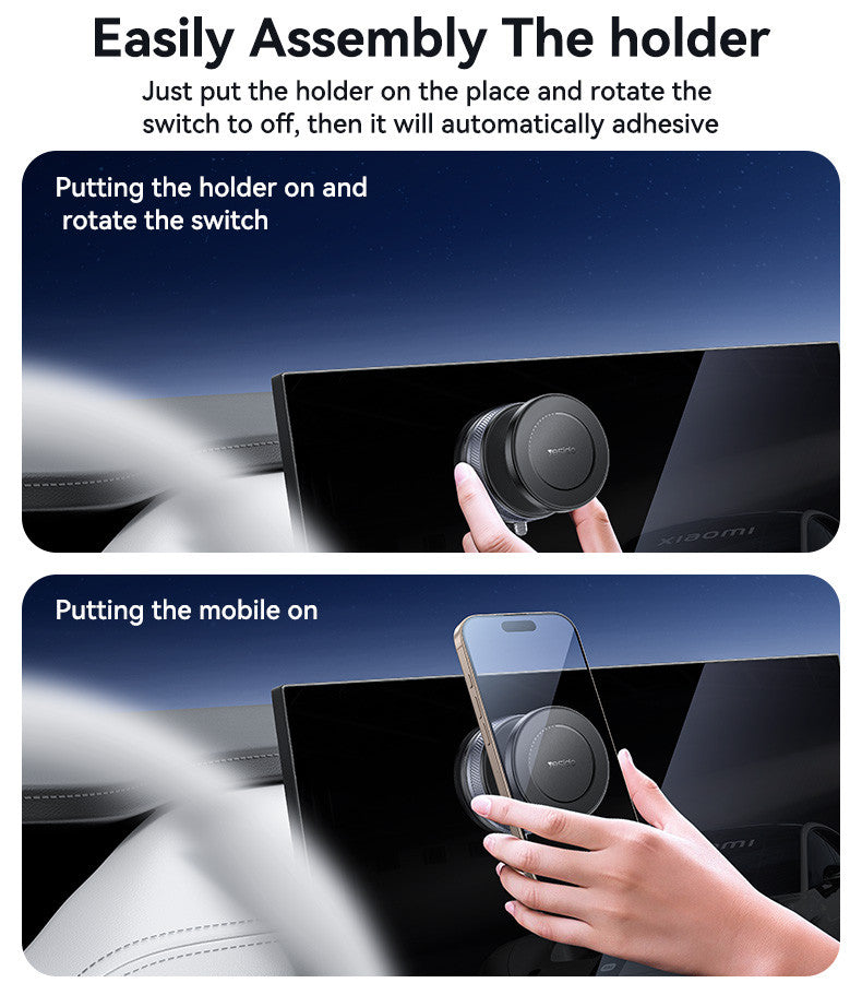 Yesido C227 Magnetic Car Phone Holder, 360° Rotating Dashboard Mount, 16N Strong Magnet, Universal Compatibility, Black