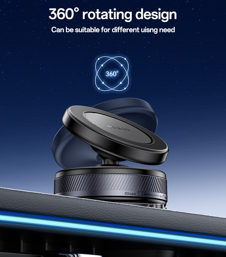 Yesido C227 Magnetic Car Phone Holder, 360° Rotating Dashboard Mount, 16N Strong Magnet, Universal Compatibility, Black
