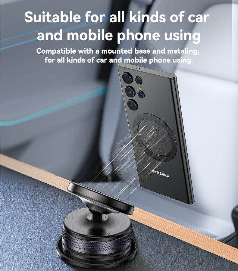 Yesido C227 Magnetic Car Phone Holder, 360° Rotating Dashboard Mount, 16N Strong Magnet, Universal Compatibility, Black
