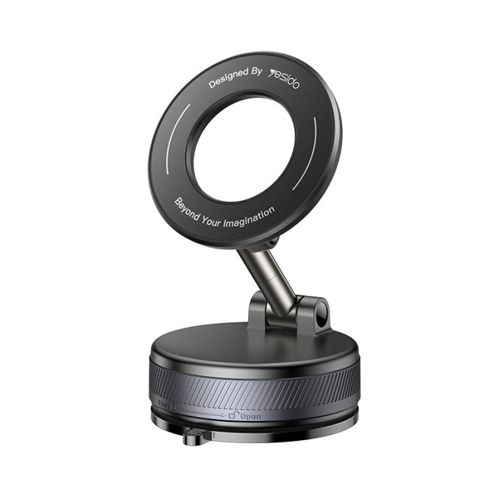 Yesido C228 Magnetic Car Phone Holder – 360° Rotation with Foldable Clamp Arm & Vacuum
