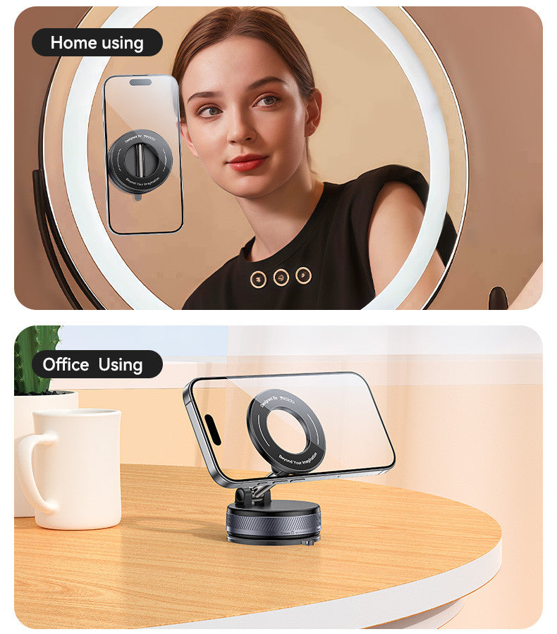 Yesido C228 Magnetic Car Phone Holder – 360° Rotation with Foldable Clamp Arm & Vacuum
