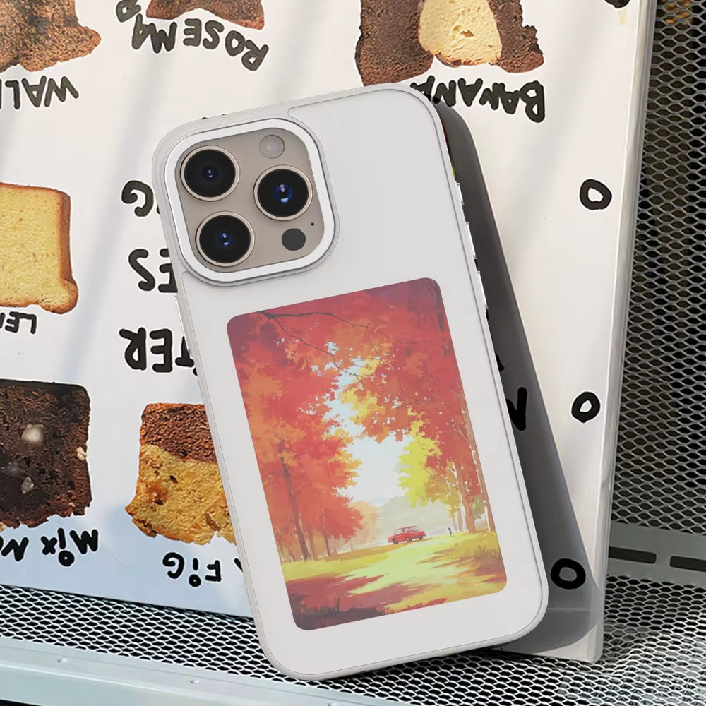 High End DIY Screen Projection AI Phone Case for Iphone 16 15 14 13 Pro Max Smart NFC E-Ink Screen Couple Photo Shockproof Shell