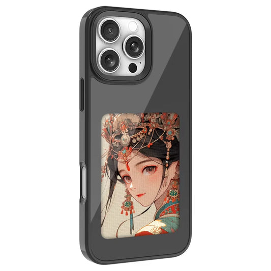 4 Inch NFC Ink Phone Case for Iphone 16 15 14 13 Pro Max High-Definition Intelligent DIY Four-Color Ink Screen Protection Cover